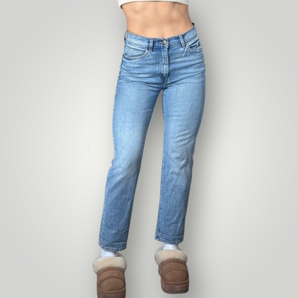 & Other Stories LA Atelier High Rise Jeans 90s Light Wash Denim Slim Fit Y2K